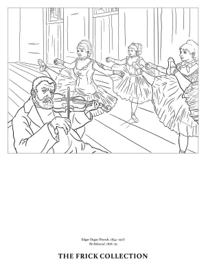 3 ballerinas and a man playing a violin