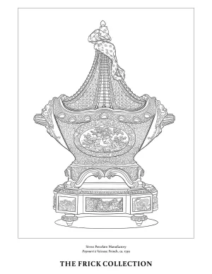 drawing of a porcelain ship