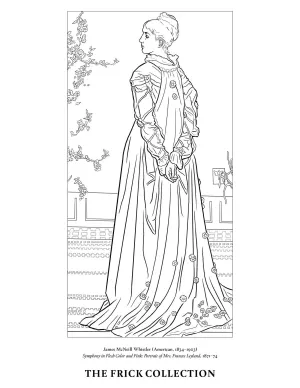 view of standing woman in a dress from behind 