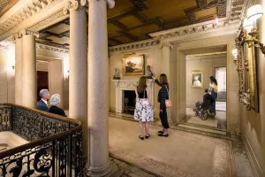 rendering of landing on second floor of the Frick
