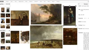 Screenshot of the web-based tool for digital image manipulation and organization.