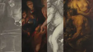 Collage of Rubens's "Venus at the Forge of Vulcan" and "An Old Woman with a Brazier"