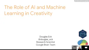 Link to video of Douglas Eck lecture