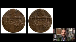 video still of Xavier Salomon and images of medals