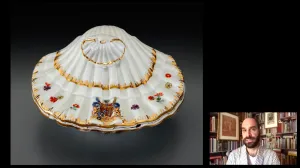 video still of Xavier Salomon and porcelain spicebox in shape of shell