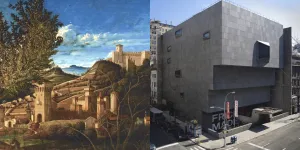 Side-by-side of a detail of Arezzo from Bellini's 