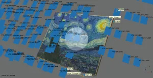 Digitization project mapping data points on Van Gogh's 