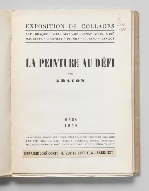 Title page of an exhibition catalog with the title 