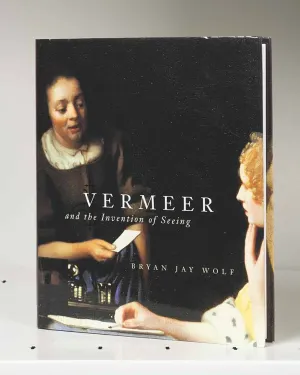 Book cover with a painting detail of a maid handing a seated woman a letter