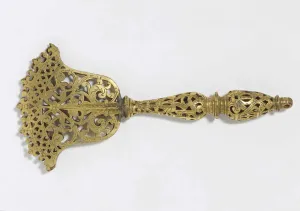 gilt brass handle of fan