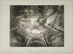 Photograph of a frescoed ceiling.