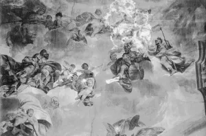Detail photograph of a ceiling fresco.