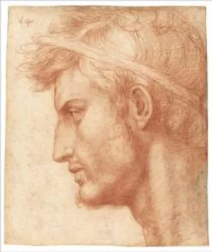 Drawing of head of a man