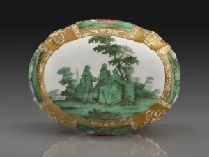 Meissen Porcelain brush handle
