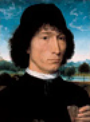 painting of a man dressed in black at three-quarter view