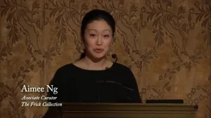 Aimee Ng giving lecture at The Frick Collection