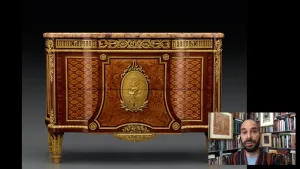 video still of Xavier Salomon and furniture piece