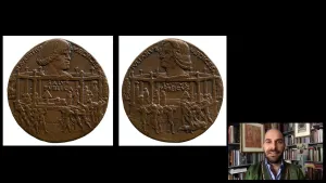 video still of Xavier Salomon and images of medals