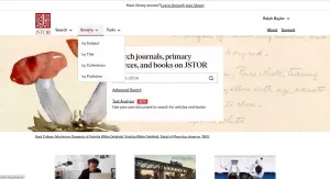 screenshot of jstor website