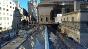 video still of exterior skylight in New York City