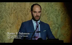 Xavier F. Salomon giving lecture at The Frick Collection